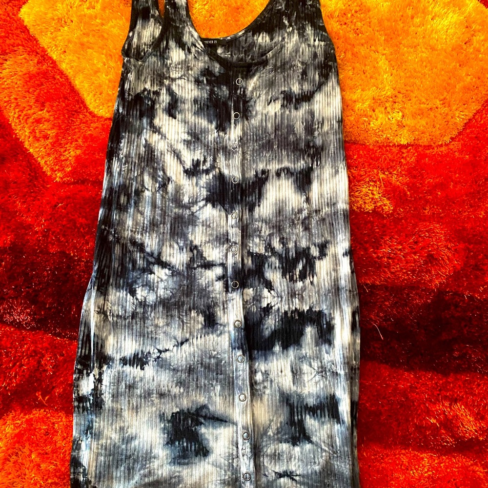 Small Tye Dye Print Body Con Dress